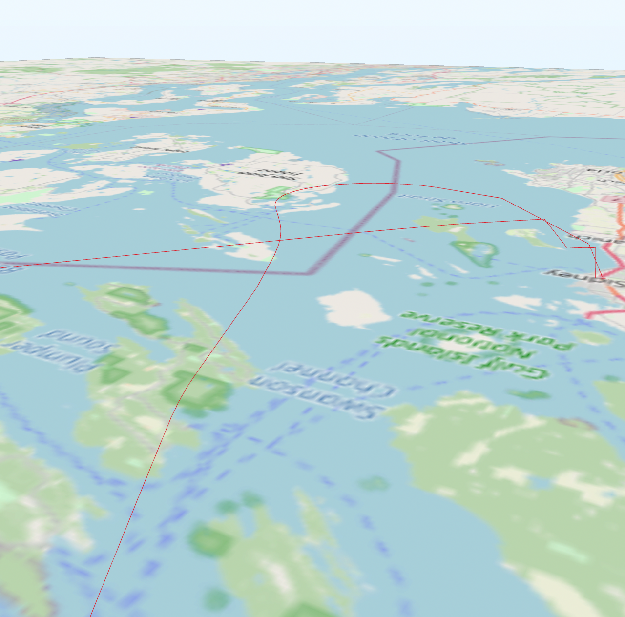 Flight tracks in QGIS